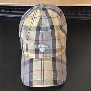 Barbour Plaid Cap - Gray and Tan
